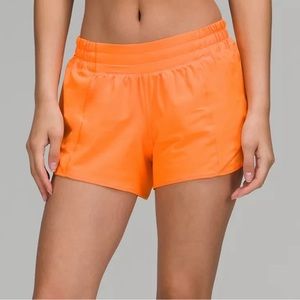 LULULEMON HOTT HOT 2.5” SHORTS - LIKE NEW - ORANGE SODA